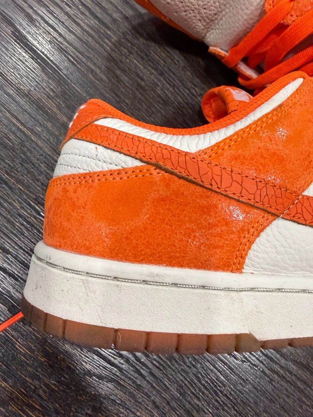 Nike Dunk Low Total Orange Light Bone Safety Laser (Women's) size 11 - Picture 2 of 11